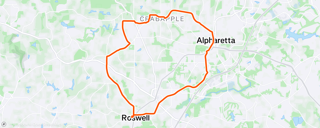 Map of the activity, Afternoon Ride
