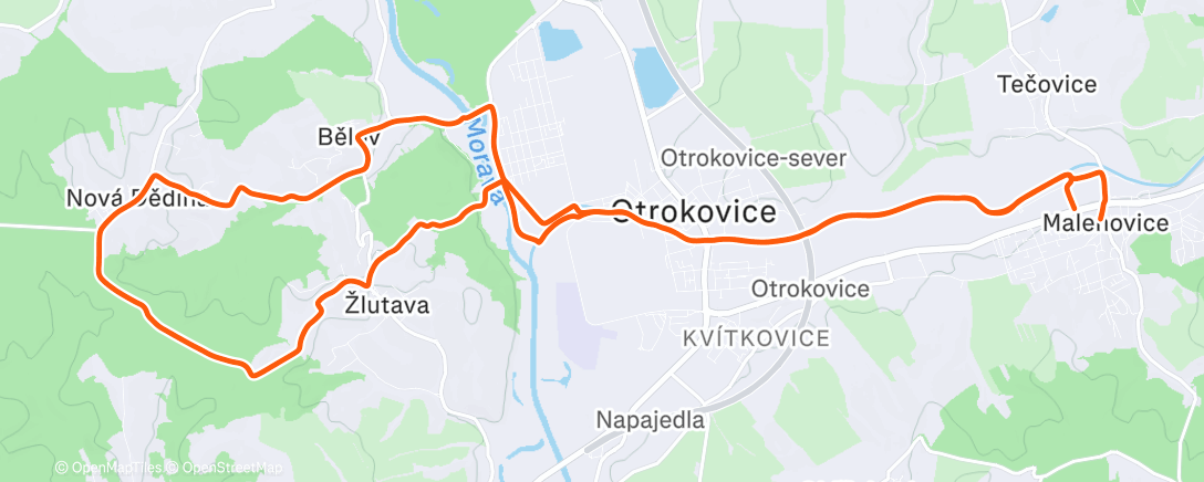 Карта физической активности (Morning Ride)