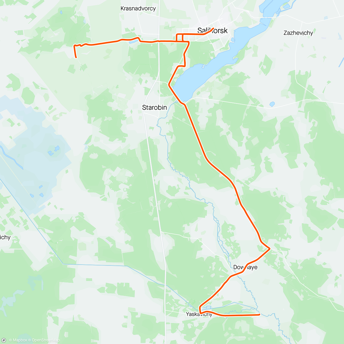 Map of the activity, Выгулять шоссер и Женю