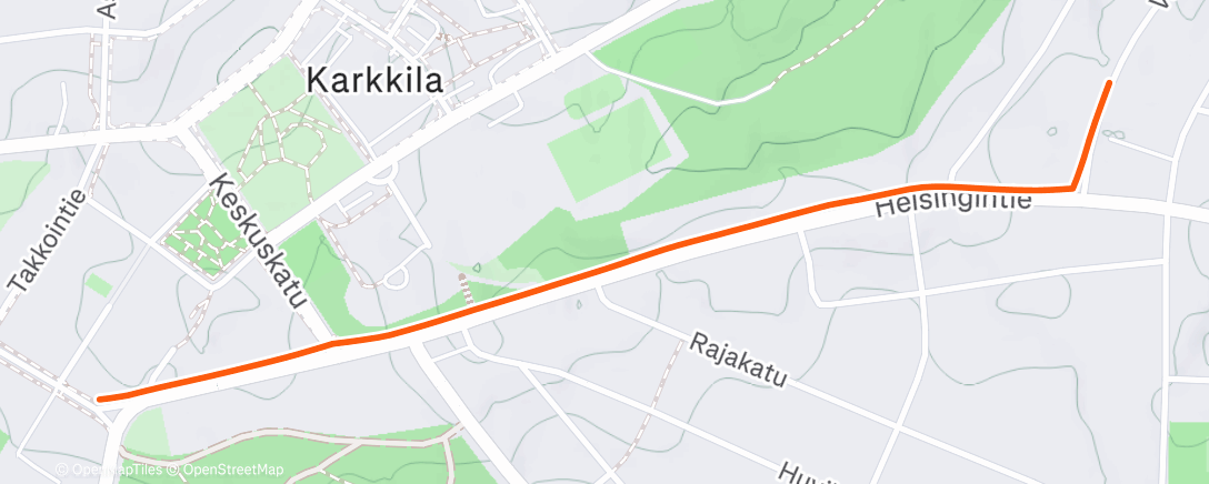 Map of the activity, Afternoon Walk