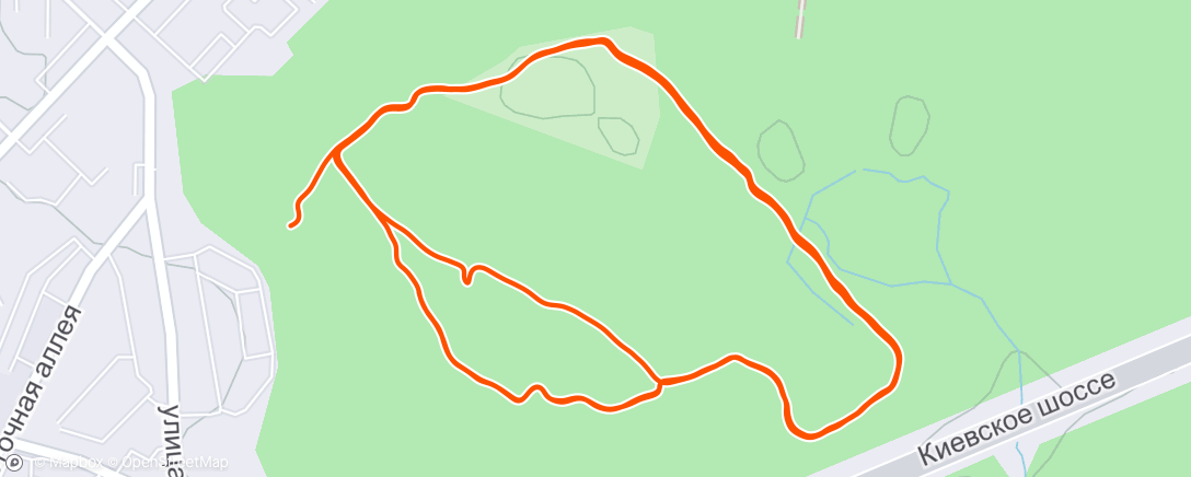 Map of the activity, Вечерний забег