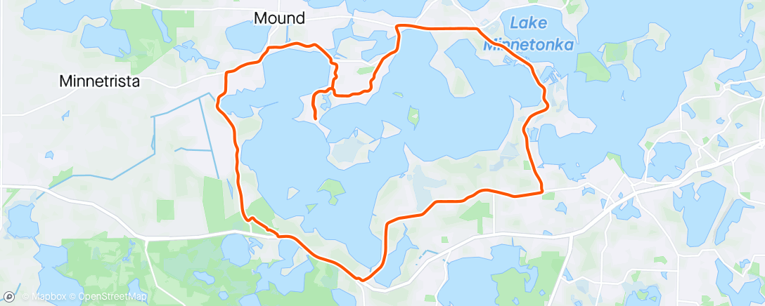 Map of the activity, Evening Ride