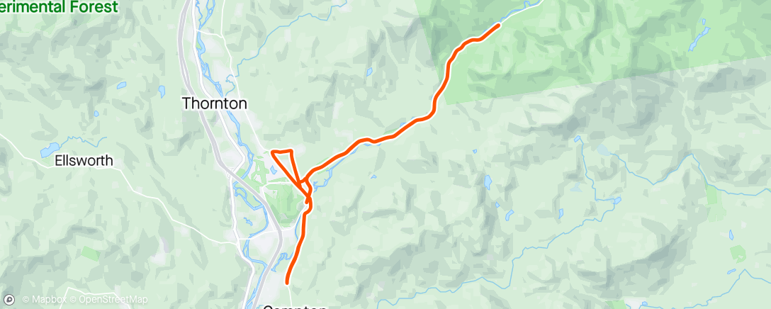 Map of the activity, Tuesday Time Trial: Campton Dam