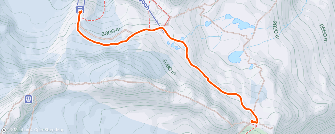Map of the activity, Snowshoe up to Britanniahütte 🇨🇭