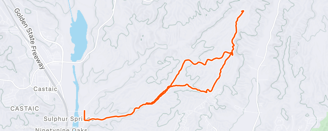 Map of the activity, Morning Mountain Bike Ride
