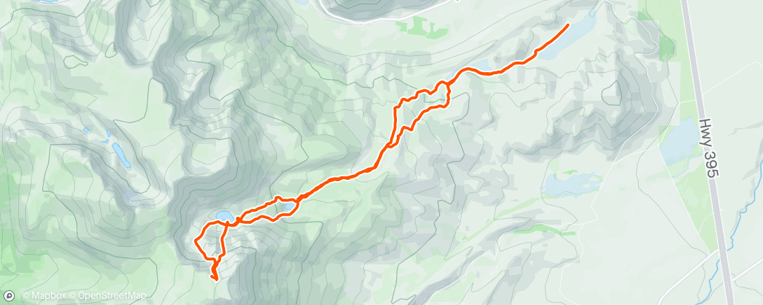 Map of the activity, Mount Gibbs North Face