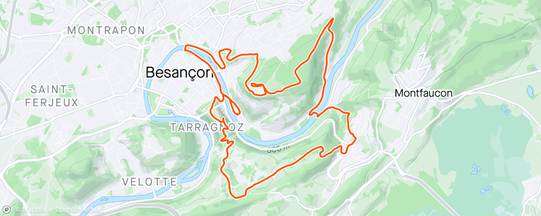 Map of the activity, Trail des forts 20km Toff:1h44mn26 80/1600