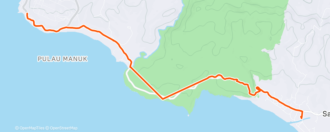 Map of the activity, Bersepeda Pagi