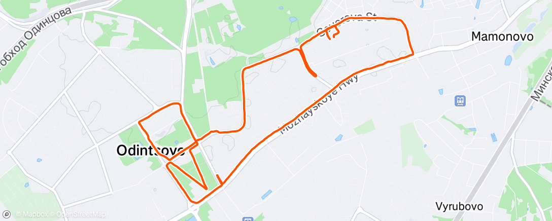 Map of the activity, Утренний забег