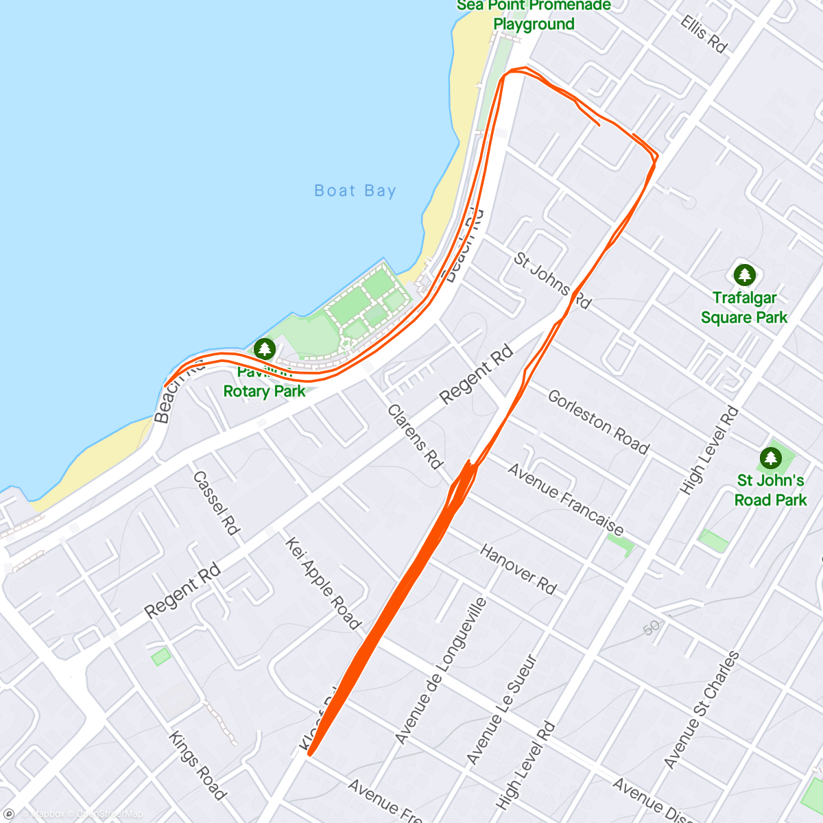 Map of the activity, Hill Repeats