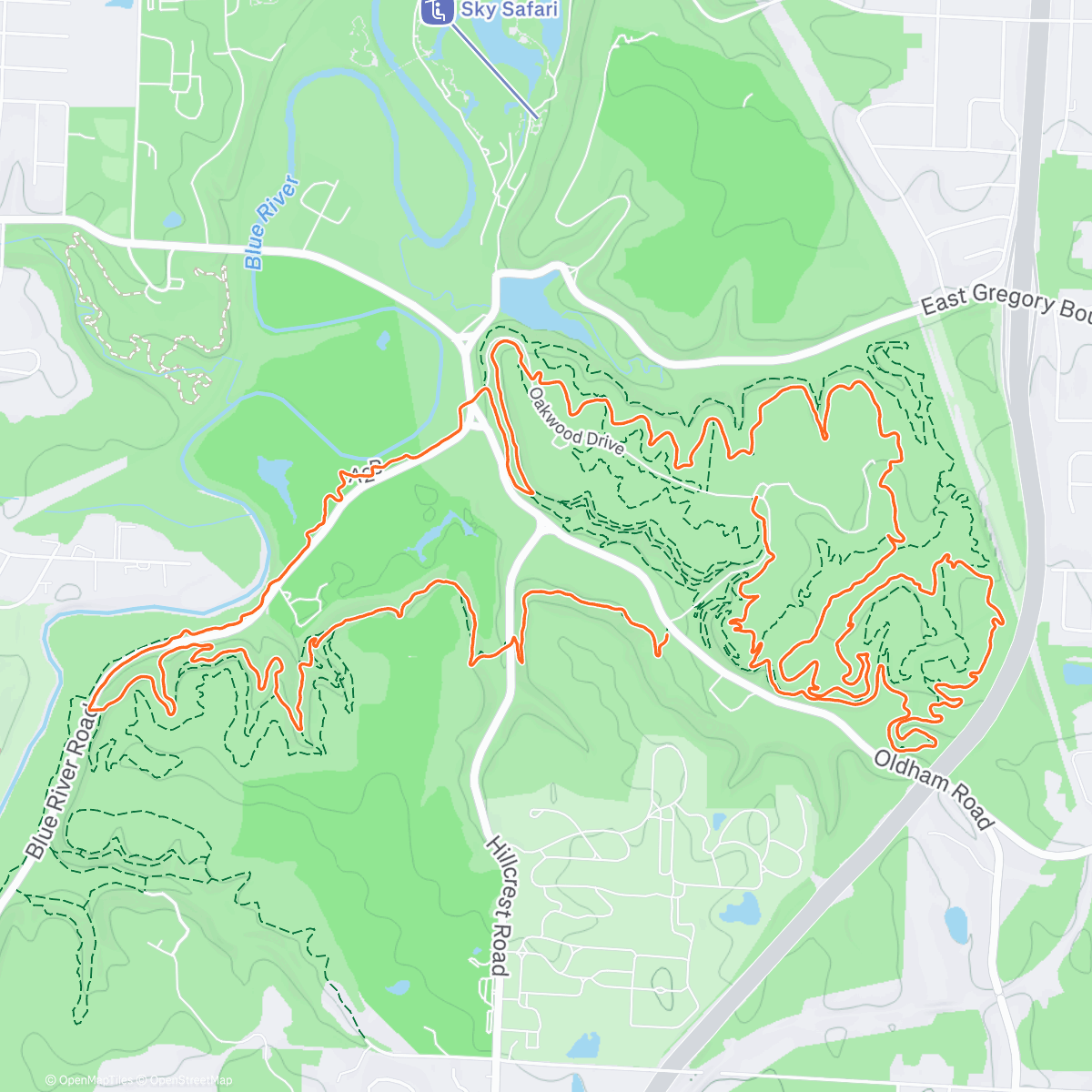 Map of the activity, Mike’s longest run of the year