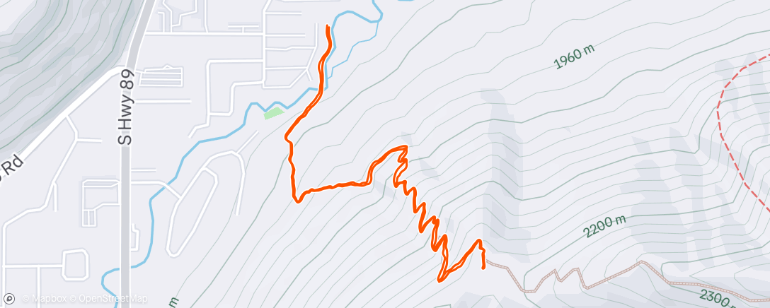 Map of the activity, Evening Hike