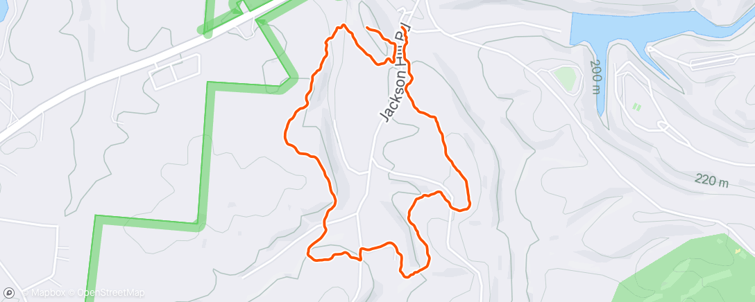 Map of the activity, 25/100 - Part 2 - Rucking with my boy. 30# of fun. 😂