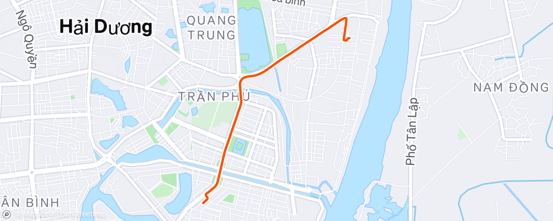 Map of the activity, Morning Run
