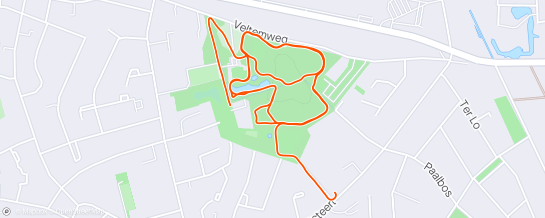 Map of the activity, Ochtendsessie trailrunning
