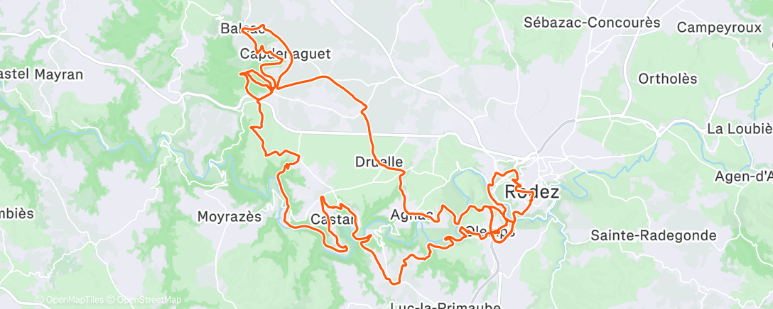 Map of the activity, Balsac - Olemps