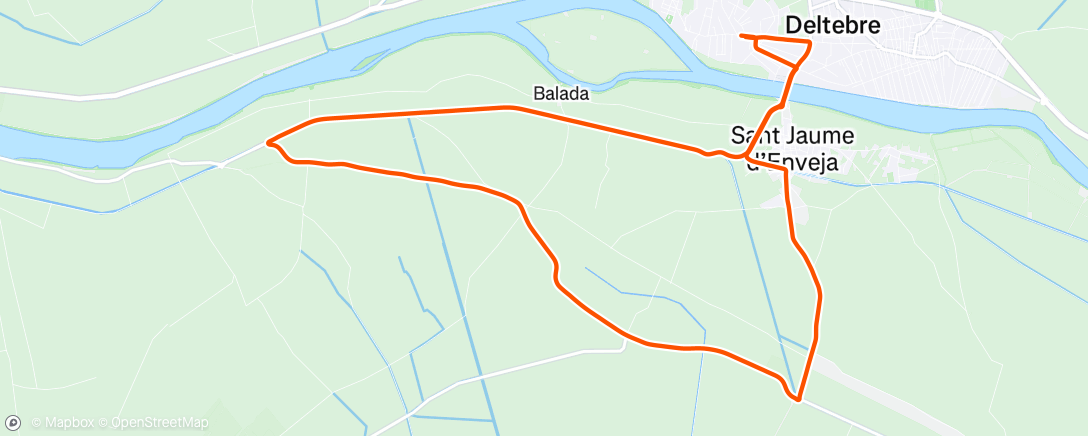 Map of the activity, Bicicleta por la mañana