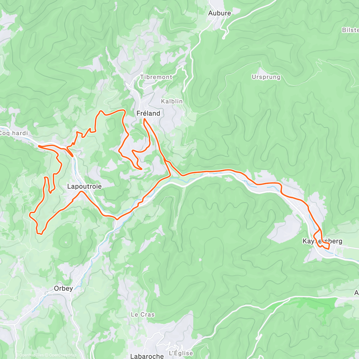 Map of the activity, Chamont, Froide Fontaine, Barischire