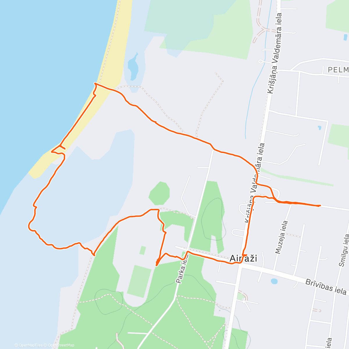 Карта физической активности (Promenādē)