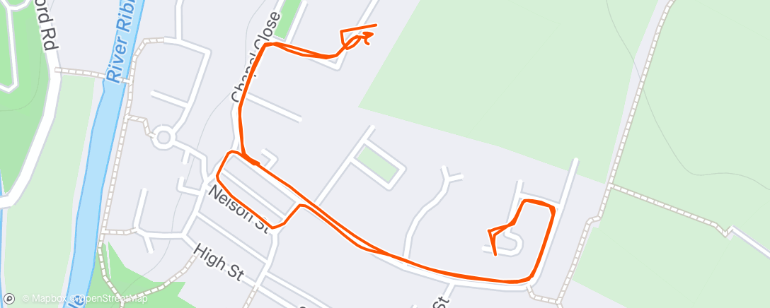 Map of the activity, Morning Walk