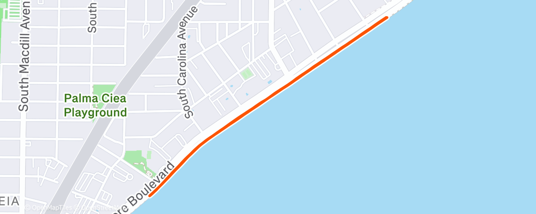 Map of the activity, Lunch Run