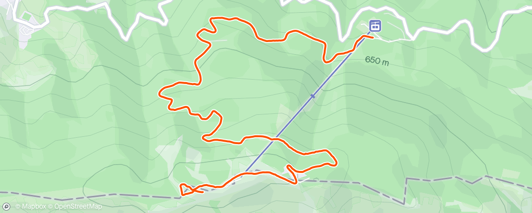 Map of the activity, Hiking
