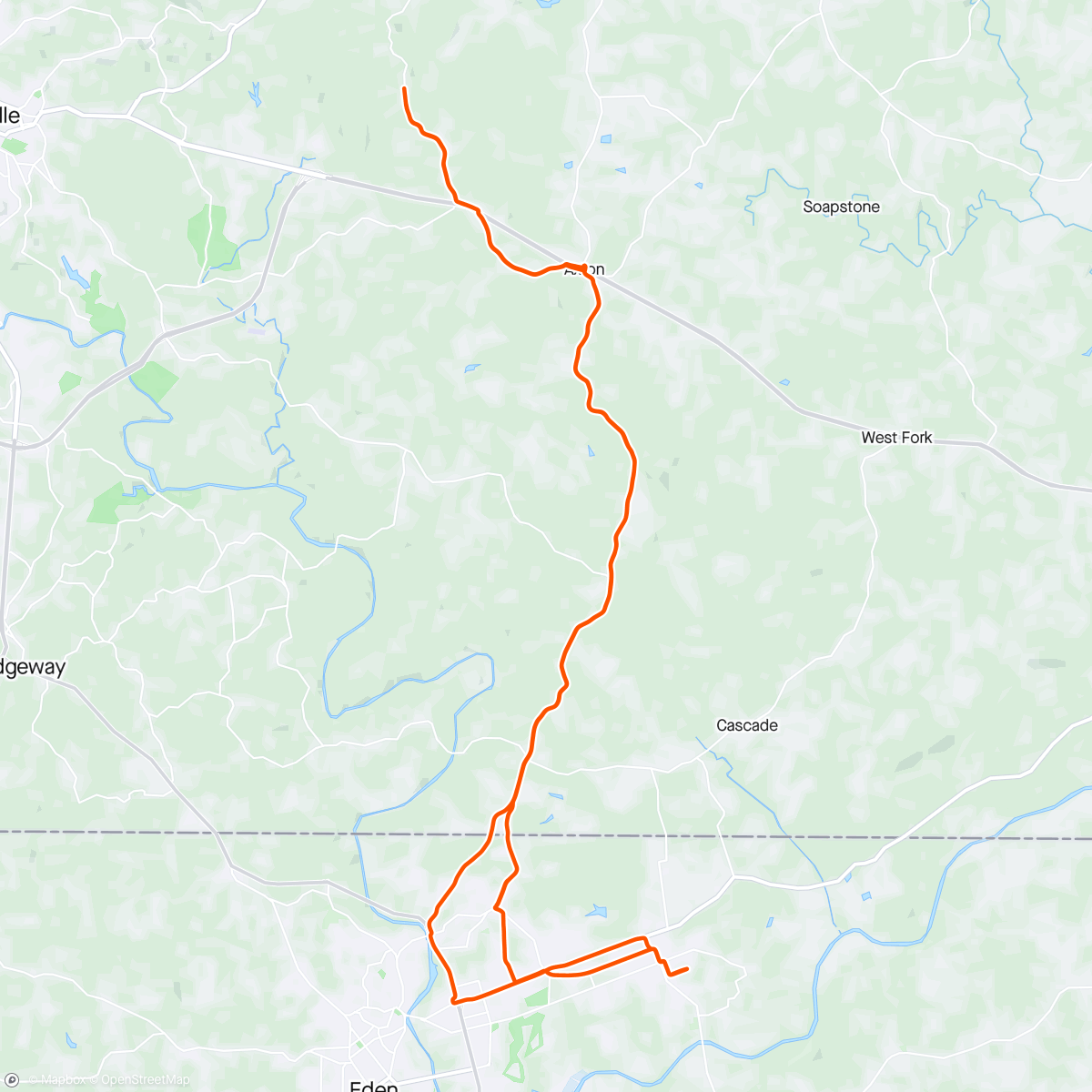 Map of the activity, Home (where I’m from) Ride