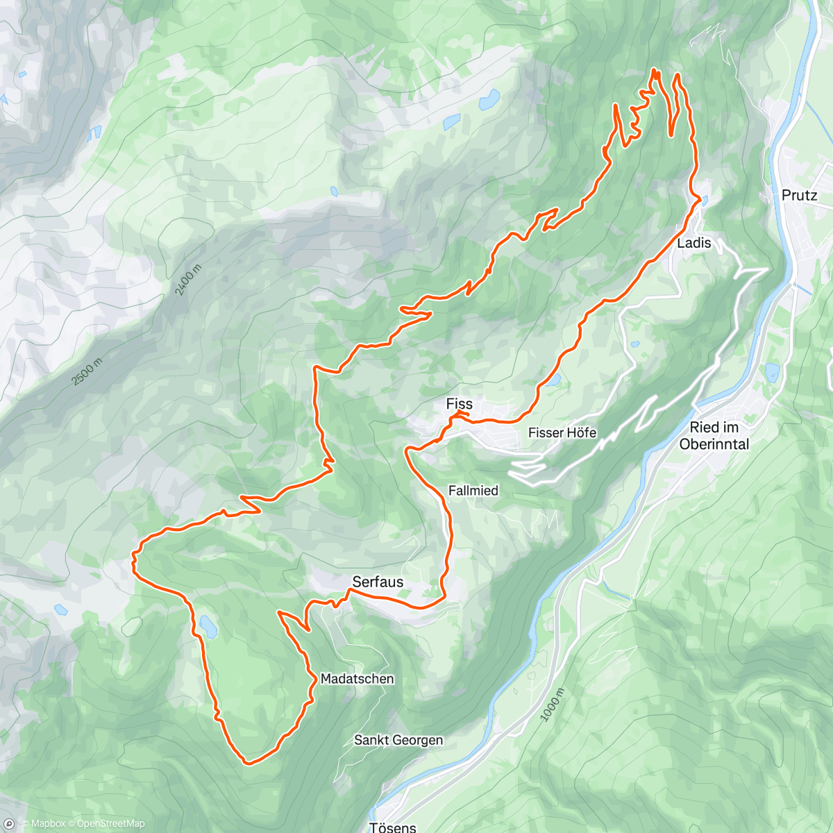 Map of the activity, Kleine Tour durch die drei Orte 🏔️ In allerletzter Sekunde die Unterkunft erreicht ⛈️