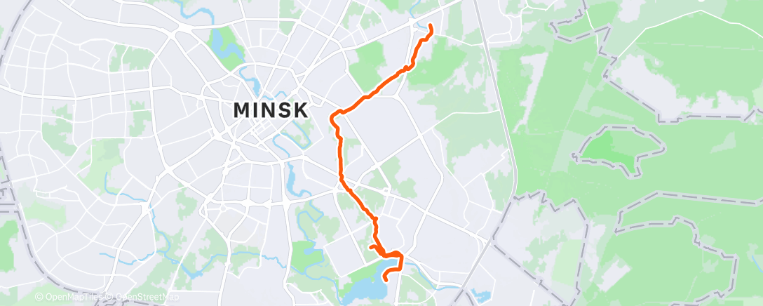 Map of the activity, Lunch Run