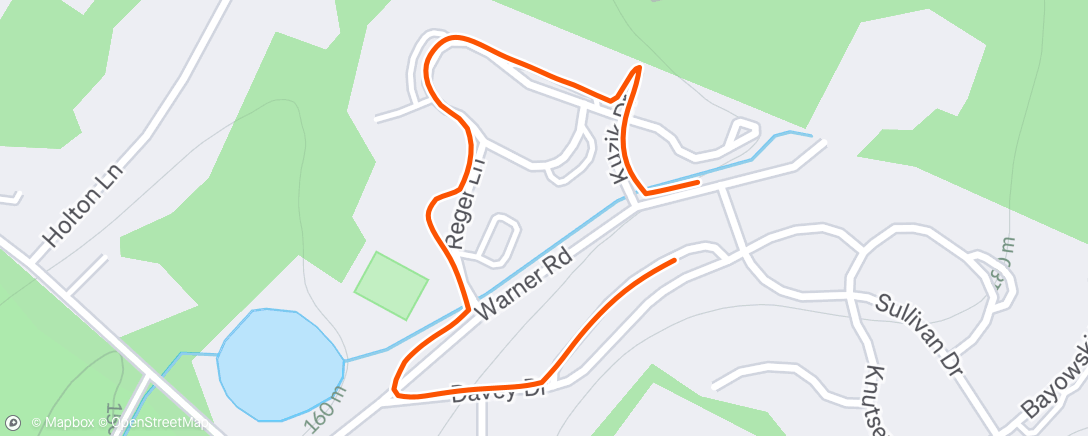 Map of the activity, Morning Walk
