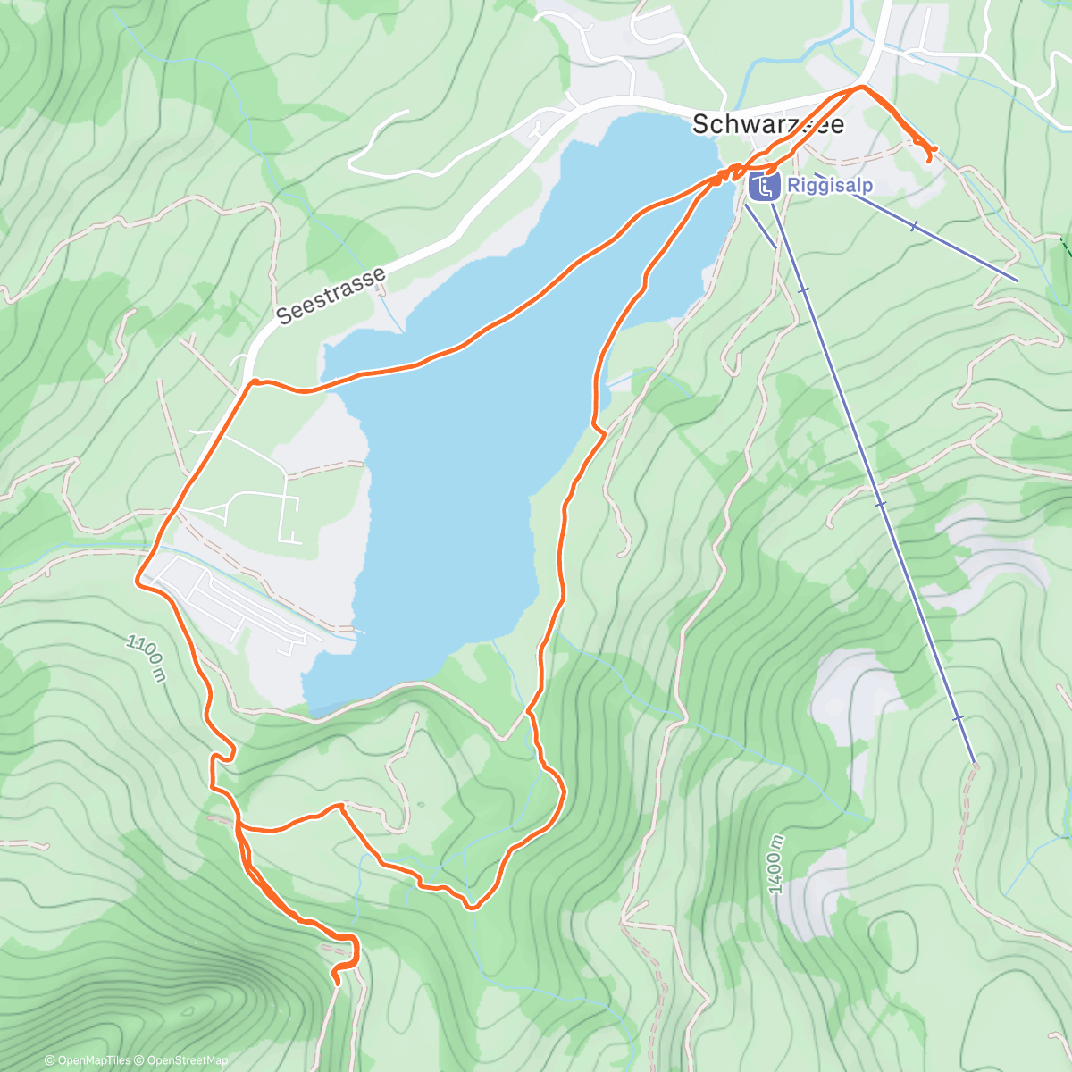 Mappa dell'attività Hike - Schwarzsee