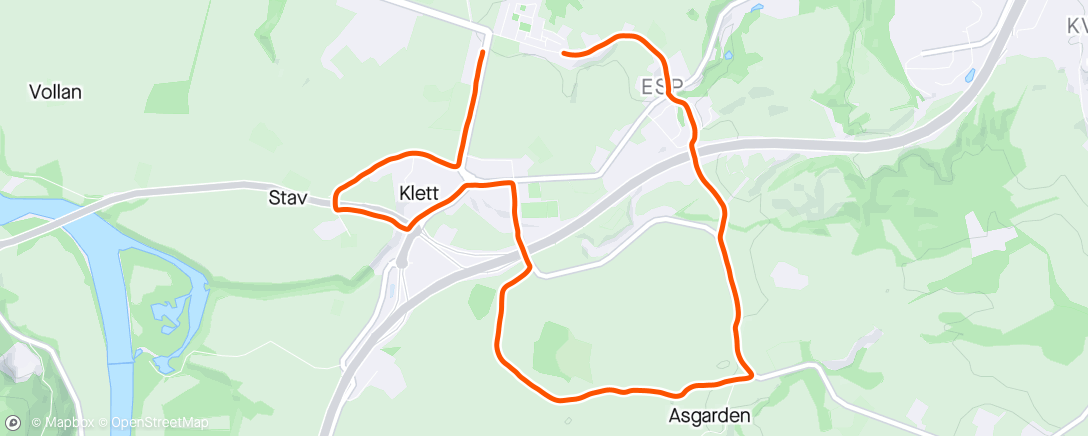 Map of the activity, 04/18/2024 Rusletur 🚶‍♂️ i Rooster-runden🐔