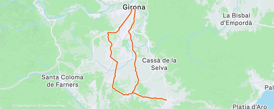 Map of the activity, Morning Ride