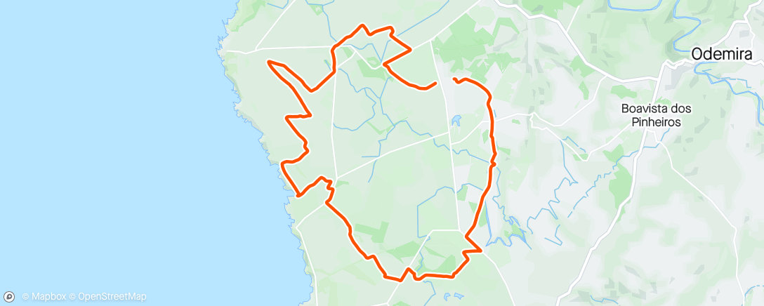 Mapa da atividade, Volta de bicicleta de montanha ao entardecer