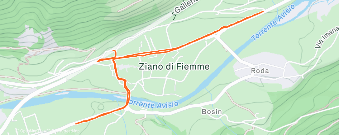 Map of the activity, Morning Run