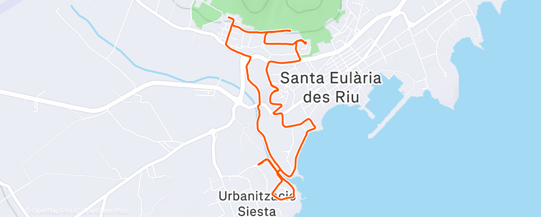 Map of the activity, Morning Run