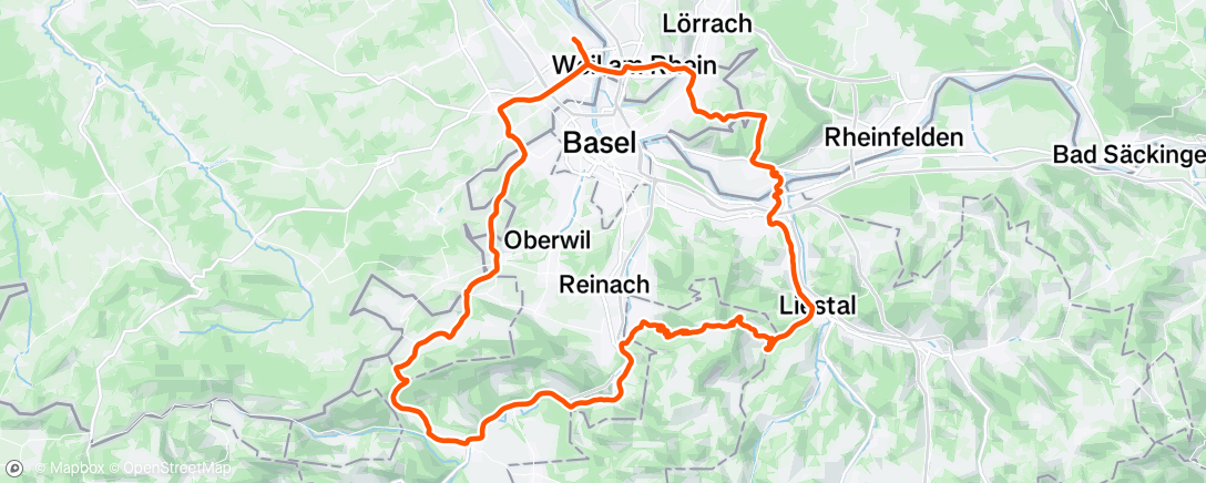 Map of the activity, Afternoon Ride