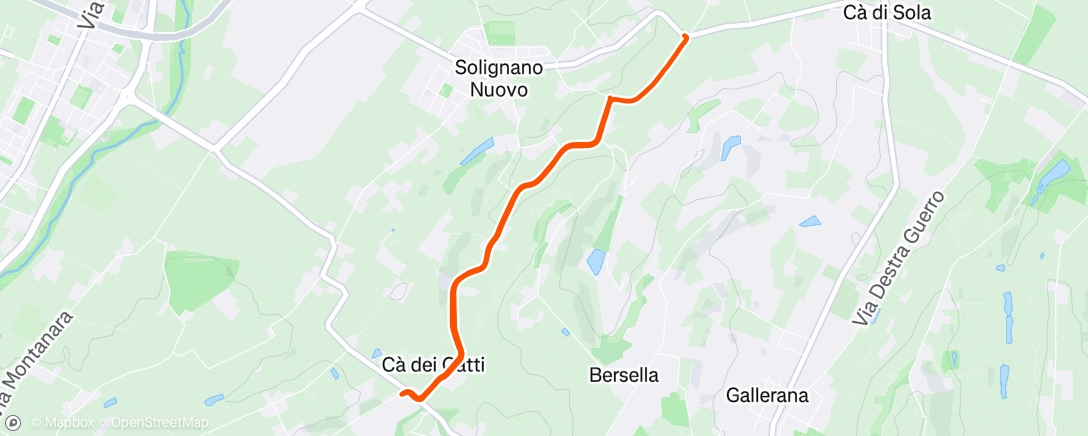 Map of the activity, Corsa mattutina