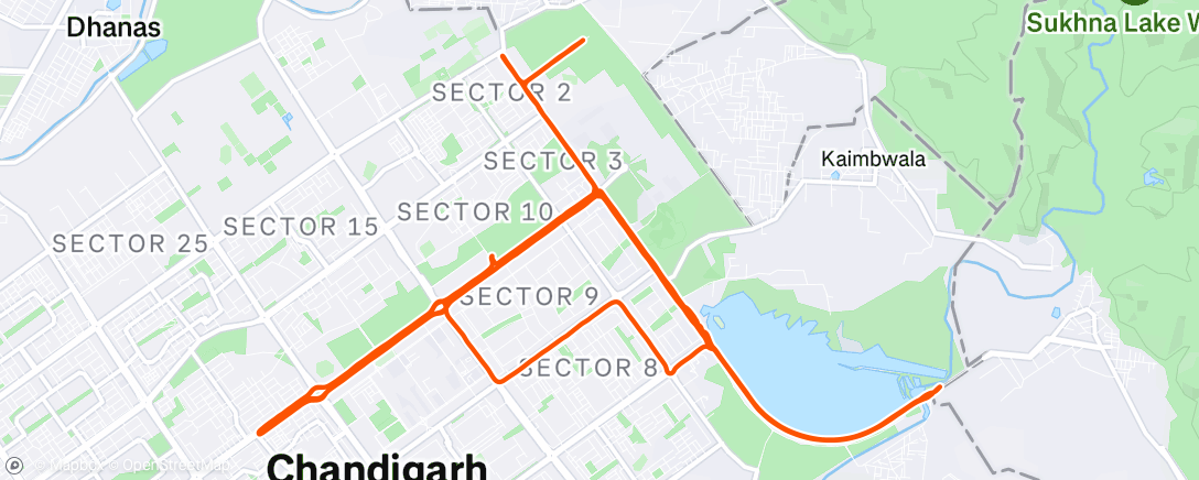 Map of the activity, Morning Run