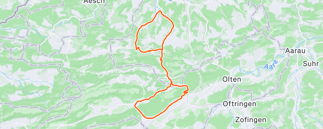 Map of the activity, Afternoon Ride