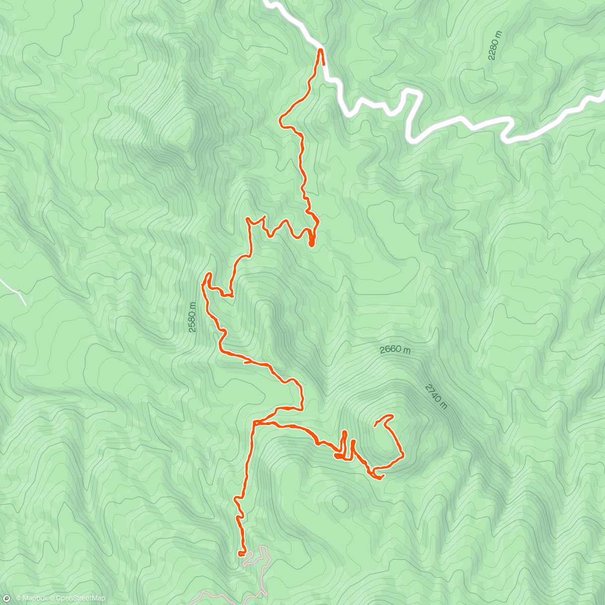 Mapa de la actividad, Hiking around Zapotepetl