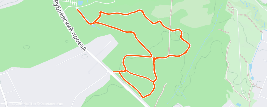 Map of the activity, Evening Nordic Ski