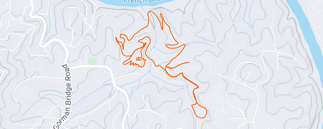 Map of the activity, Afternoon Walk