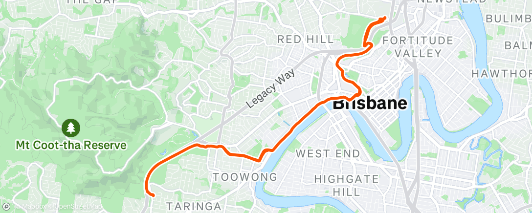 Map of the activity, Road ride