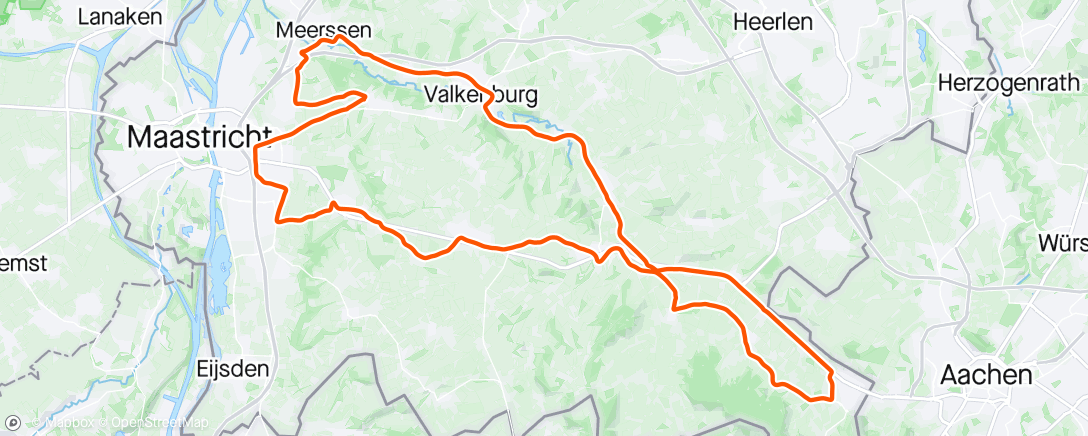Map of the activity, Berg-Vaals-Berg
