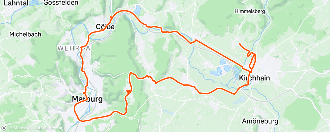 Map of the activity, Morning Ride