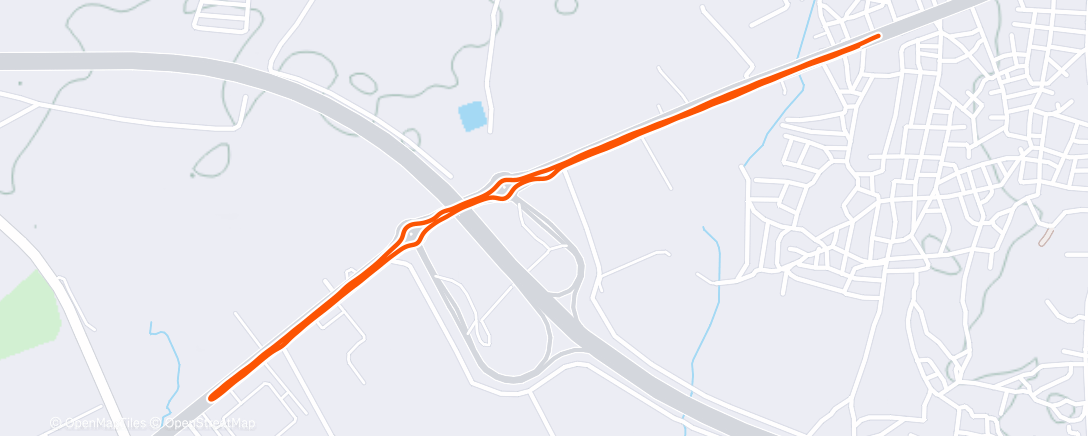 Map of the activity, Evening Run