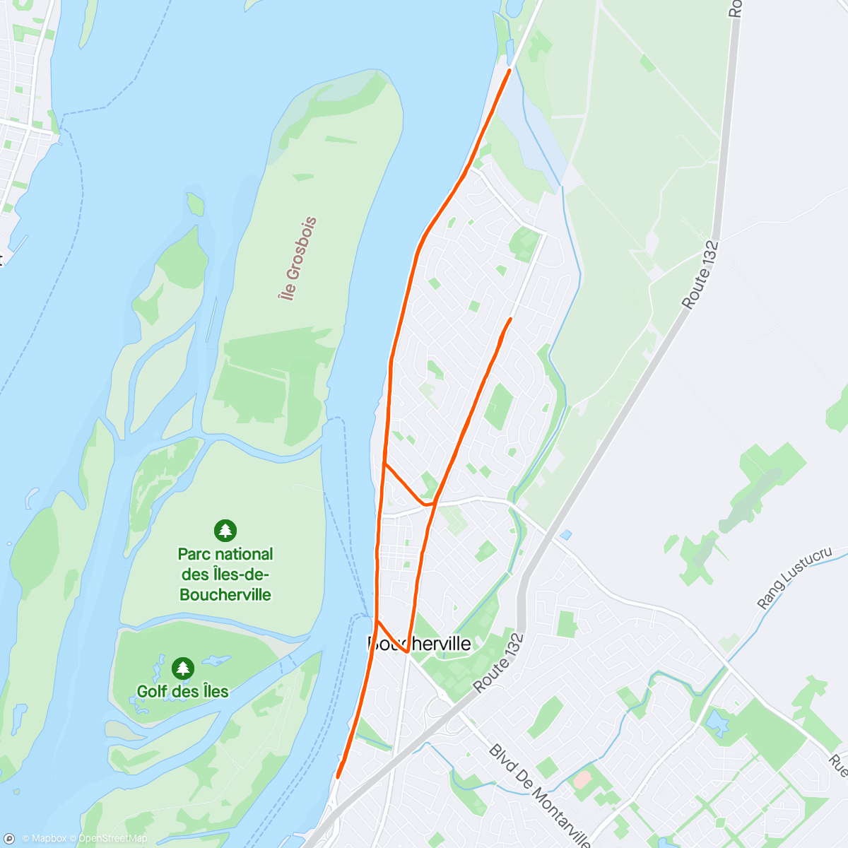 Map of the activity, 1 km + 4 km + 1 km