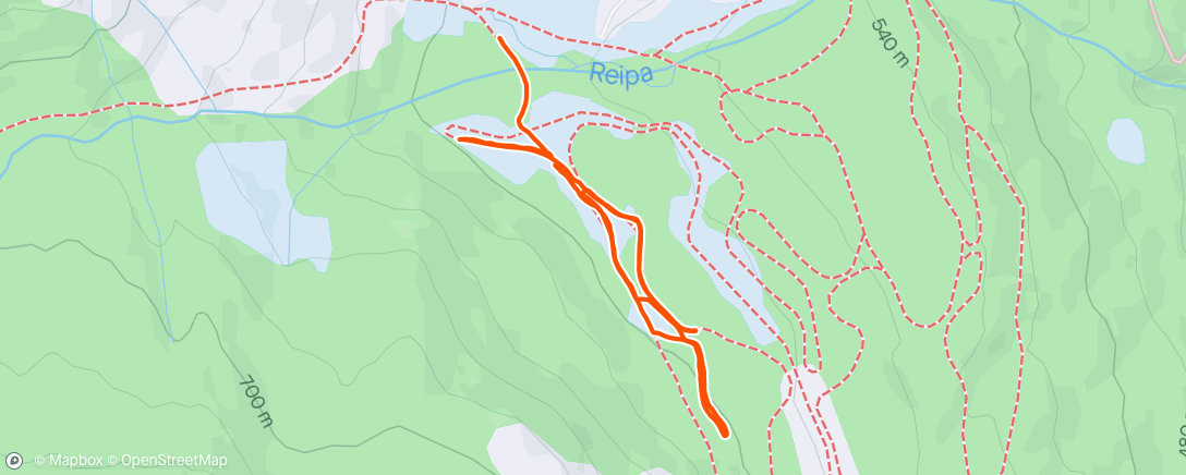 Map of the activity, Rindabotn m M
