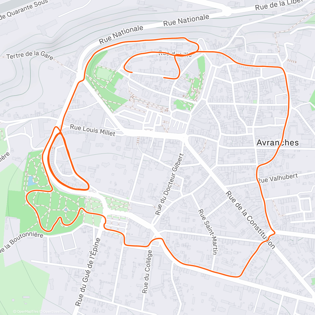 Map of the activity, Séance côte programme RunFlow ☑️
